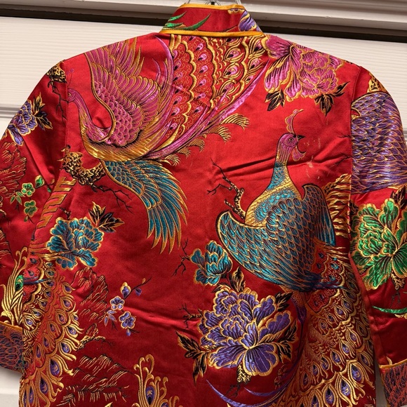 Red Embroidered Kimono Jacket - Picture 8 of 15
